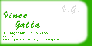 vince galla business card
